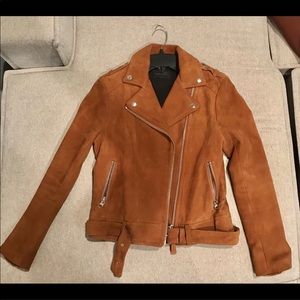 Aritzia Mackage Brown Leather Jacket